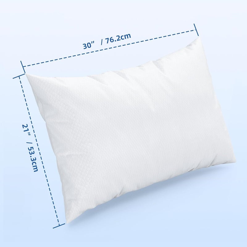 JMU 100PCS Disposable Pillow Case 21" x 30", Tissue/Poly Medical Pillow Covers Sleeves, White - Image 2